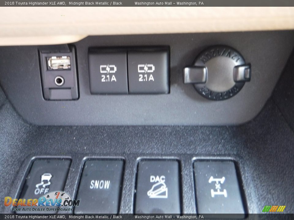 2018 Toyota Highlander XLE AWD Midnight Black Metallic / Black Photo #8