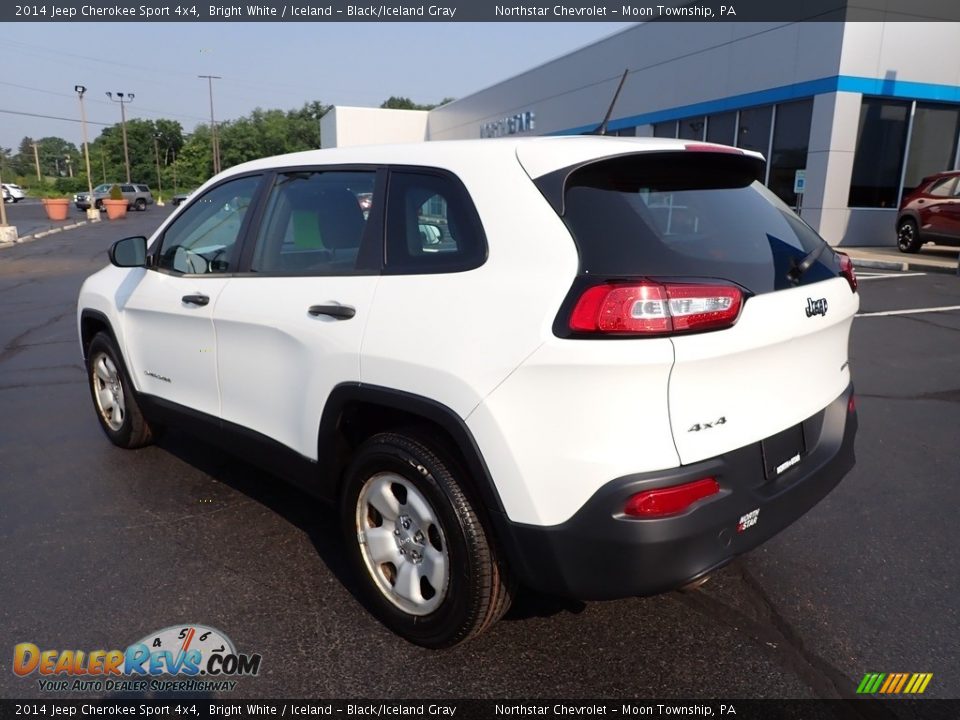 2014 Jeep Cherokee Sport 4x4 Bright White / Iceland - Black/Iceland Gray Photo #4