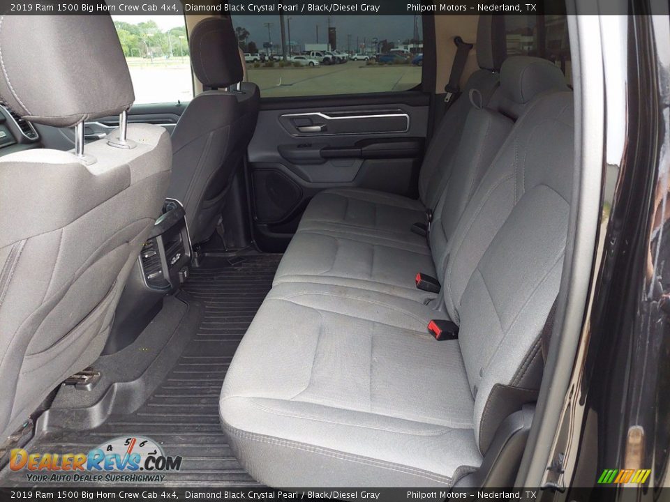 2019 Ram 1500 Big Horn Crew Cab 4x4 Diamond Black Crystal Pearl / Black/Diesel Gray Photo #12