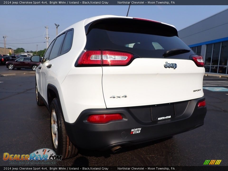 2014 Jeep Cherokee Sport 4x4 Bright White / Iceland - Black/Iceland Gray Photo #5