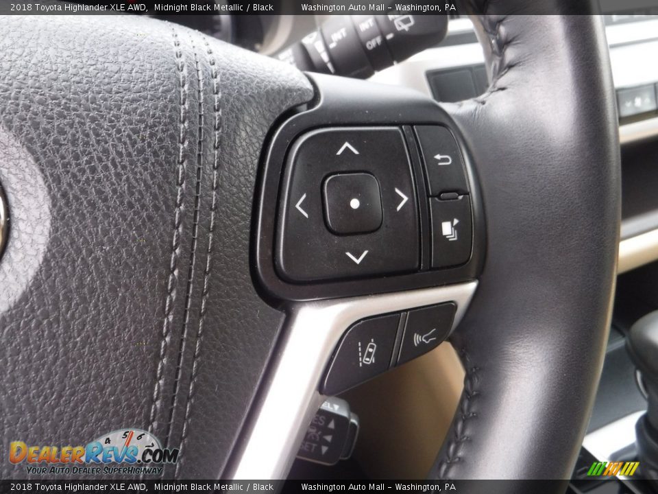 2018 Toyota Highlander XLE AWD Midnight Black Metallic / Black Photo #11