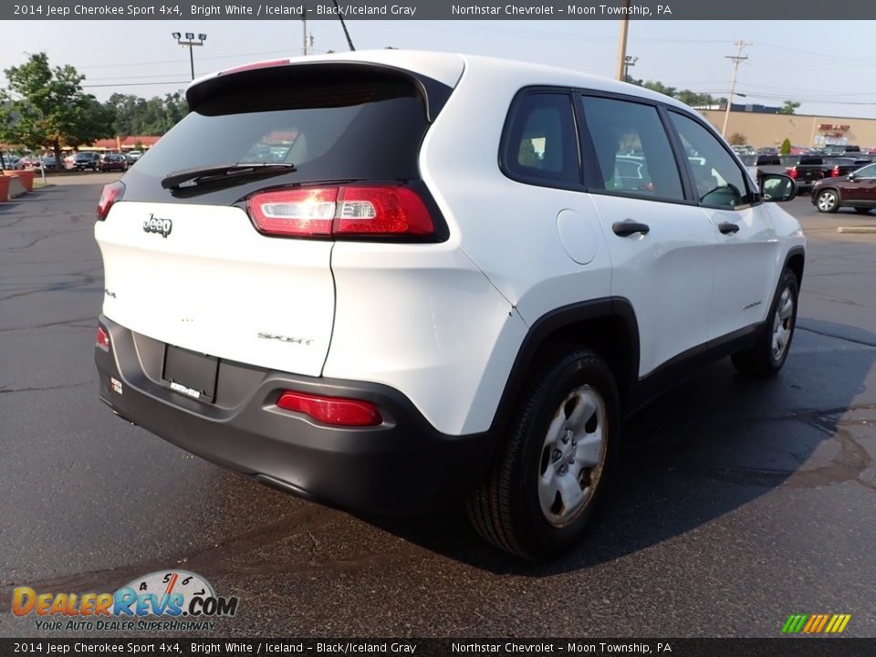 2014 Jeep Cherokee Sport 4x4 Bright White / Iceland - Black/Iceland Gray Photo #8