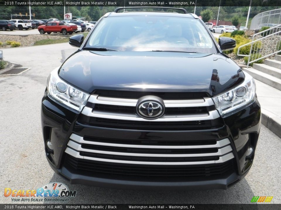 2018 Toyota Highlander XLE AWD Midnight Black Metallic / Black Photo #14