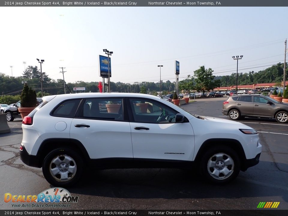 2014 Jeep Cherokee Sport 4x4 Bright White / Iceland - Black/Iceland Gray Photo #10