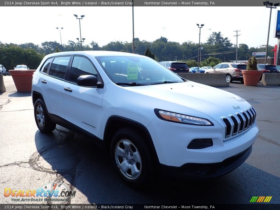 2014 Jeep Cherokee Sport 4x4 Bright White / Iceland - Black/Iceland Gray Photo #11