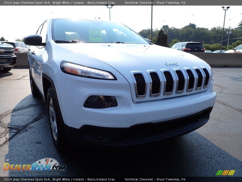 2014 Jeep Cherokee Sport 4x4 Bright White / Iceland - Black/Iceland Gray Photo #12