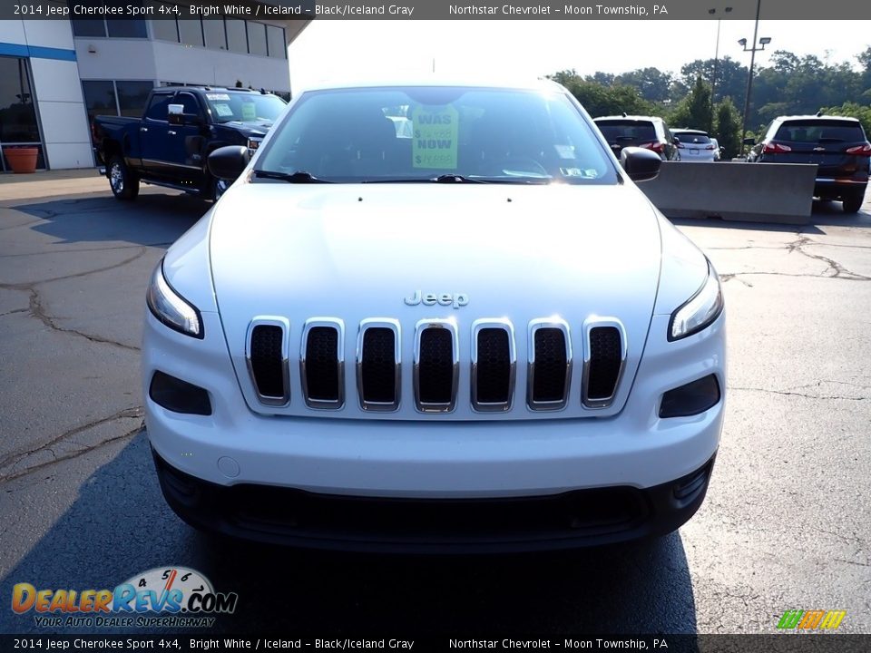 2014 Jeep Cherokee Sport 4x4 Bright White / Iceland - Black/Iceland Gray Photo #13