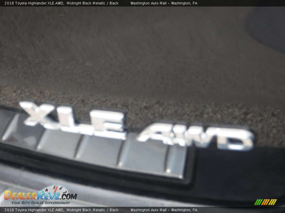 2018 Toyota Highlander XLE AWD Midnight Black Metallic / Black Photo #20