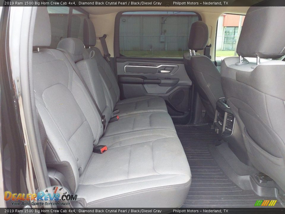2019 Ram 1500 Big Horn Crew Cab 4x4 Diamond Black Crystal Pearl / Black/Diesel Gray Photo #23