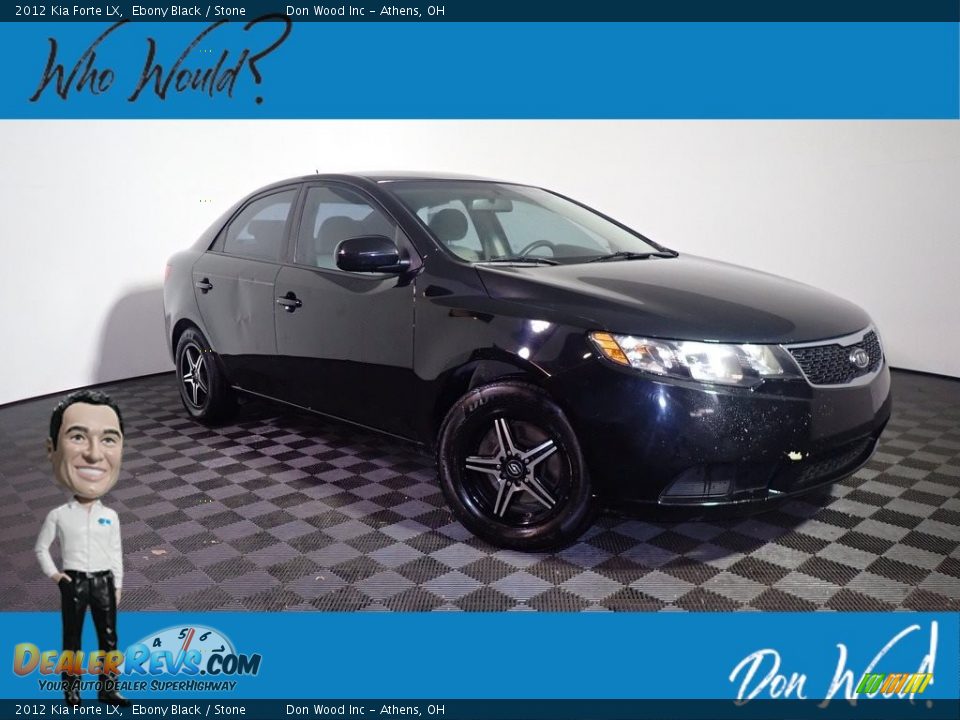 2012 Kia Forte LX Ebony Black / Stone Photo #1