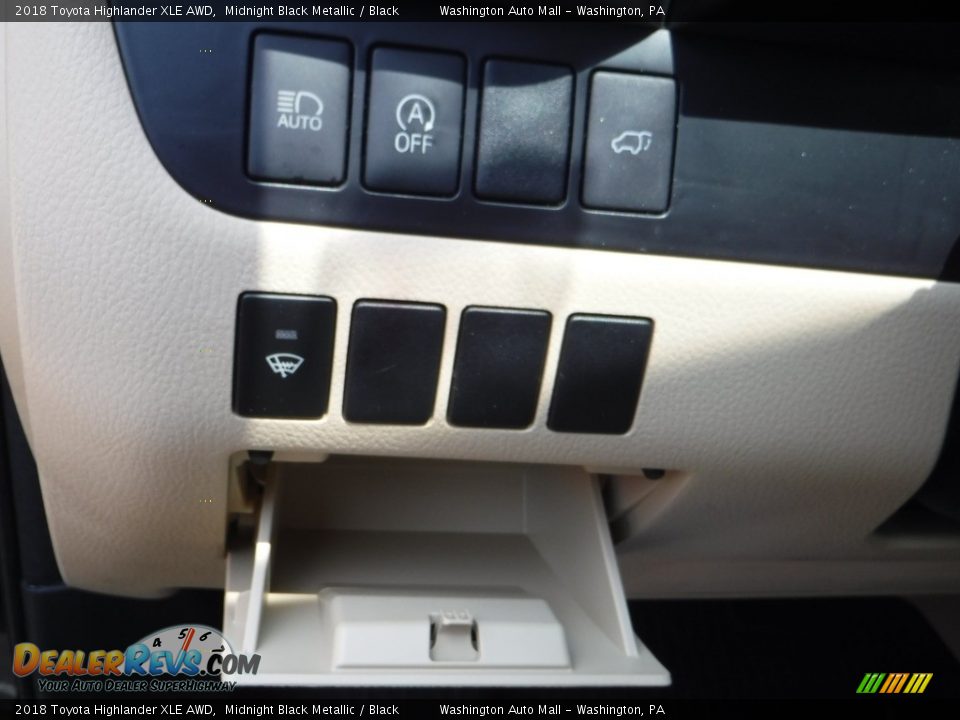 2018 Toyota Highlander XLE AWD Midnight Black Metallic / Black Photo #24