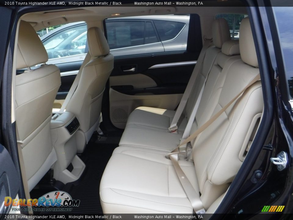 2018 Toyota Highlander XLE AWD Midnight Black Metallic / Black Photo #28