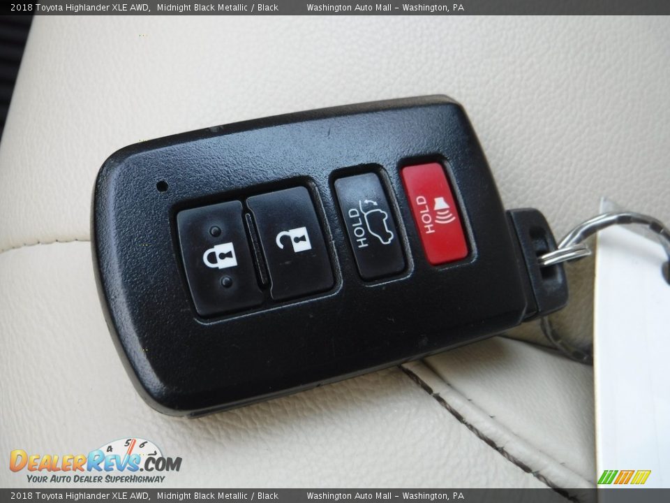 2018 Toyota Highlander XLE AWD Midnight Black Metallic / Black Photo #32