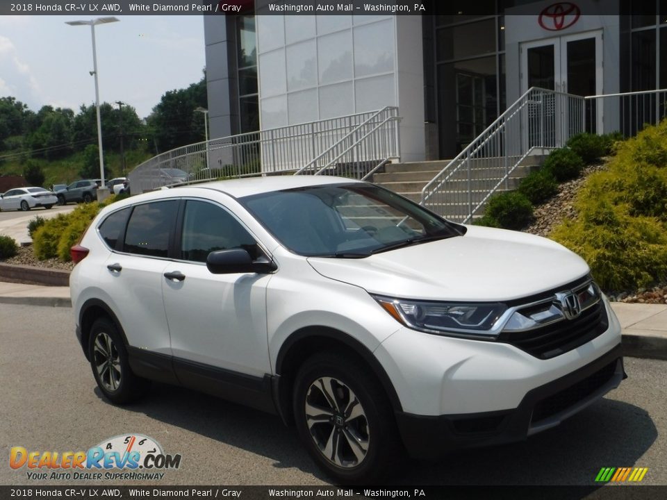 2018 Honda CR-V LX AWD White Diamond Pearl / Gray Photo #1