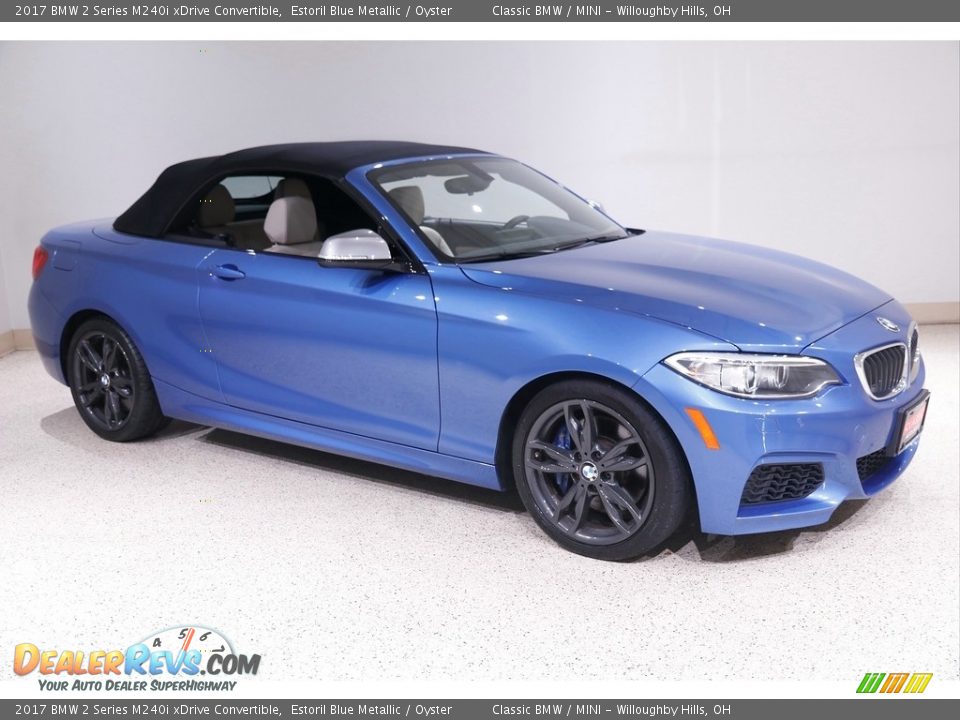 Estoril Blue Metallic 2017 BMW 2 Series M240i xDrive Convertible Photo #2