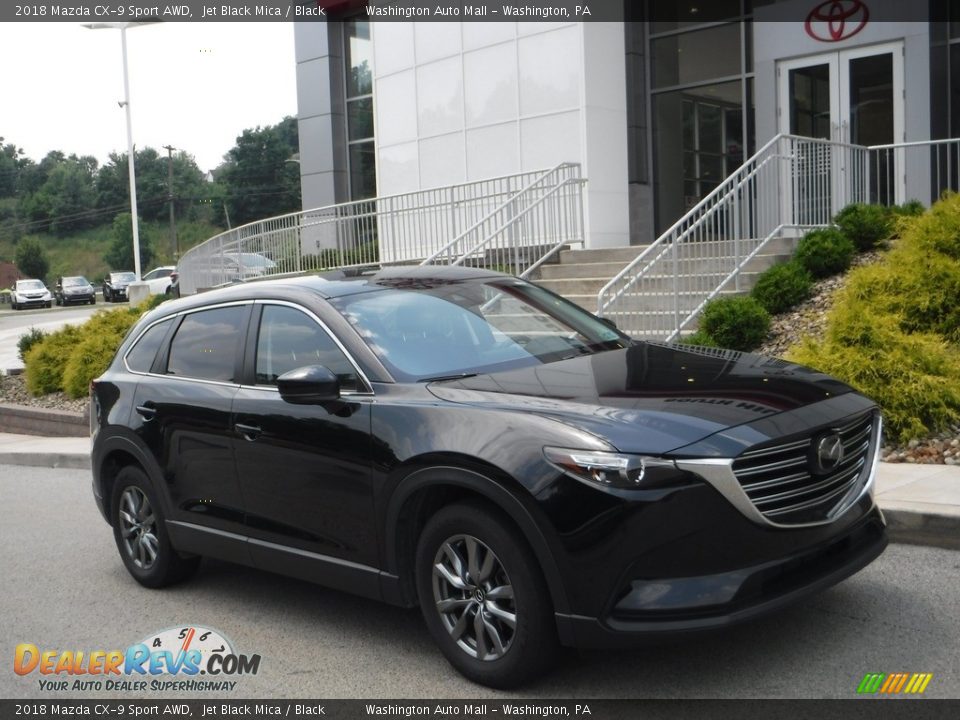 2018 Mazda CX-9 Sport AWD Jet Black Mica / Black Photo #1