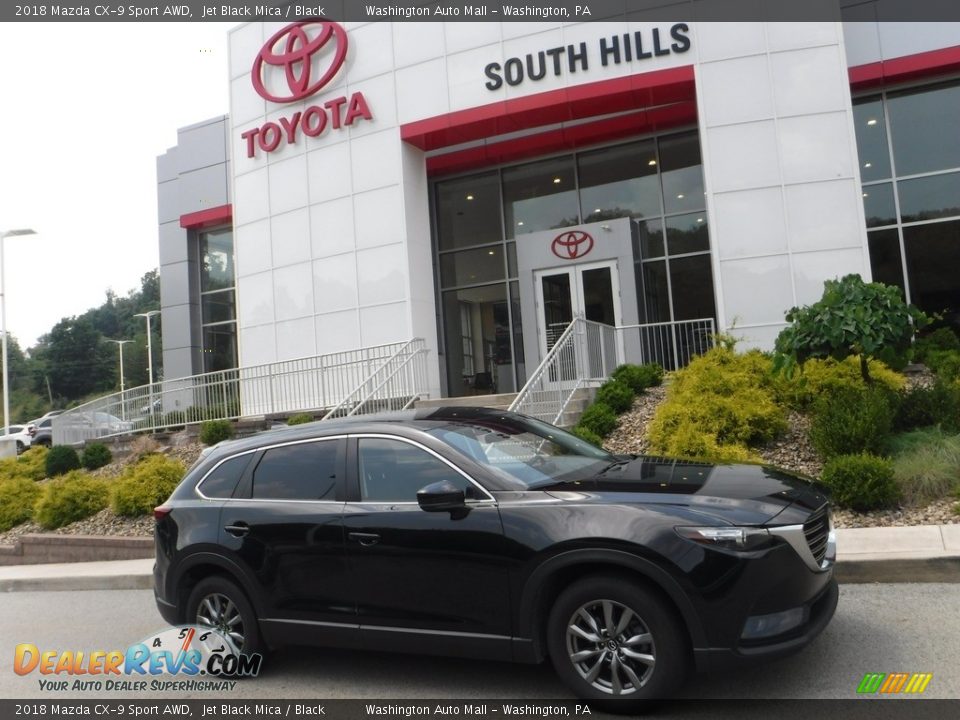 2018 Mazda CX-9 Sport AWD Jet Black Mica / Black Photo #2