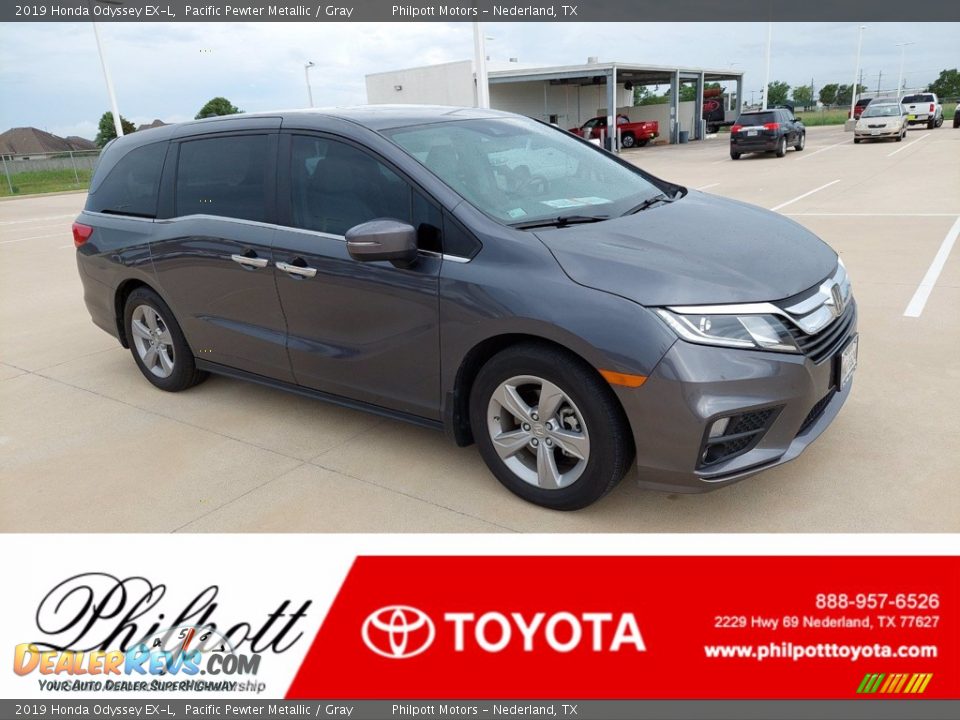 2019 Honda Odyssey EX-L Pacific Pewter Metallic / Gray Photo #1