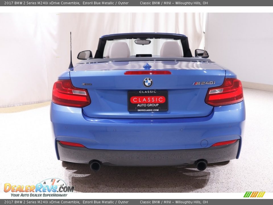 2017 BMW 2 Series M240i xDrive Convertible Estoril Blue Metallic / Oyster Photo #21