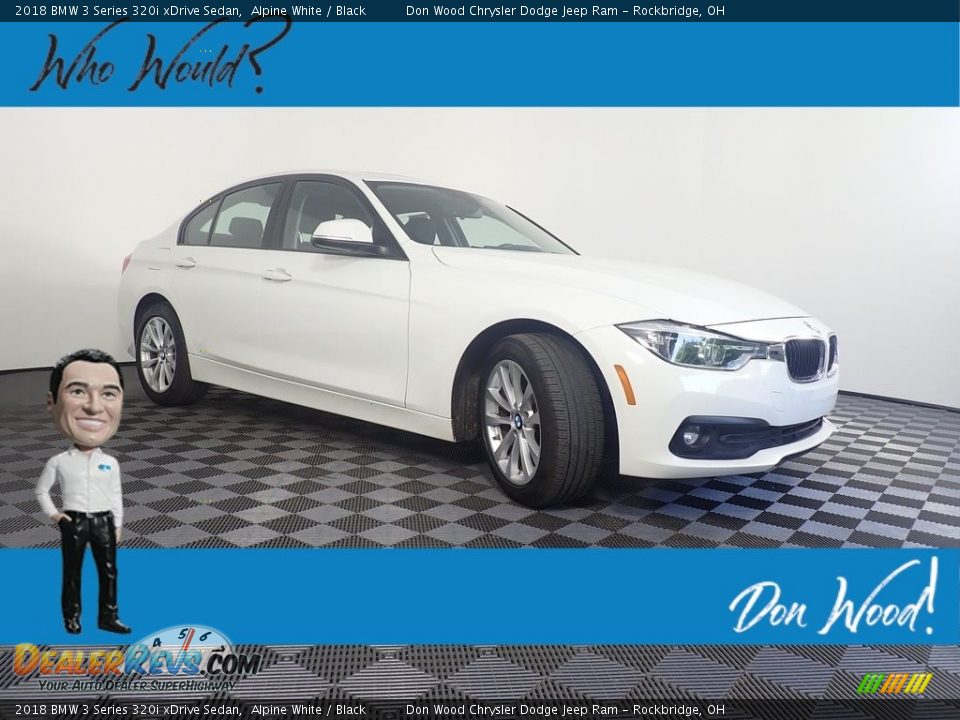 2018 BMW 3 Series 320i xDrive Sedan Alpine White / Black Photo #1