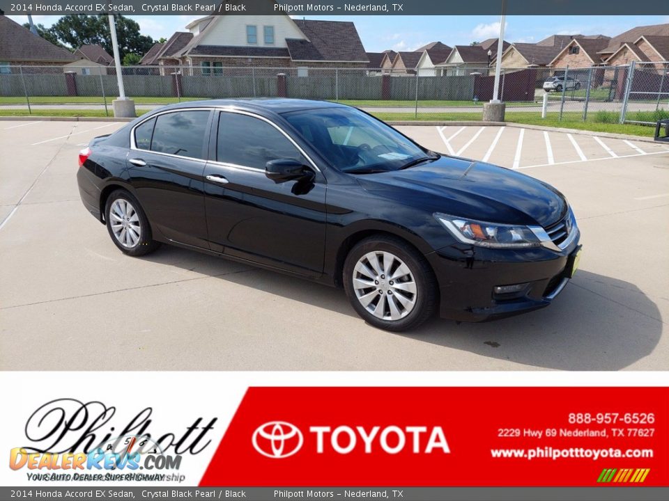 2014 Honda Accord EX Sedan Crystal Black Pearl / Black Photo #1