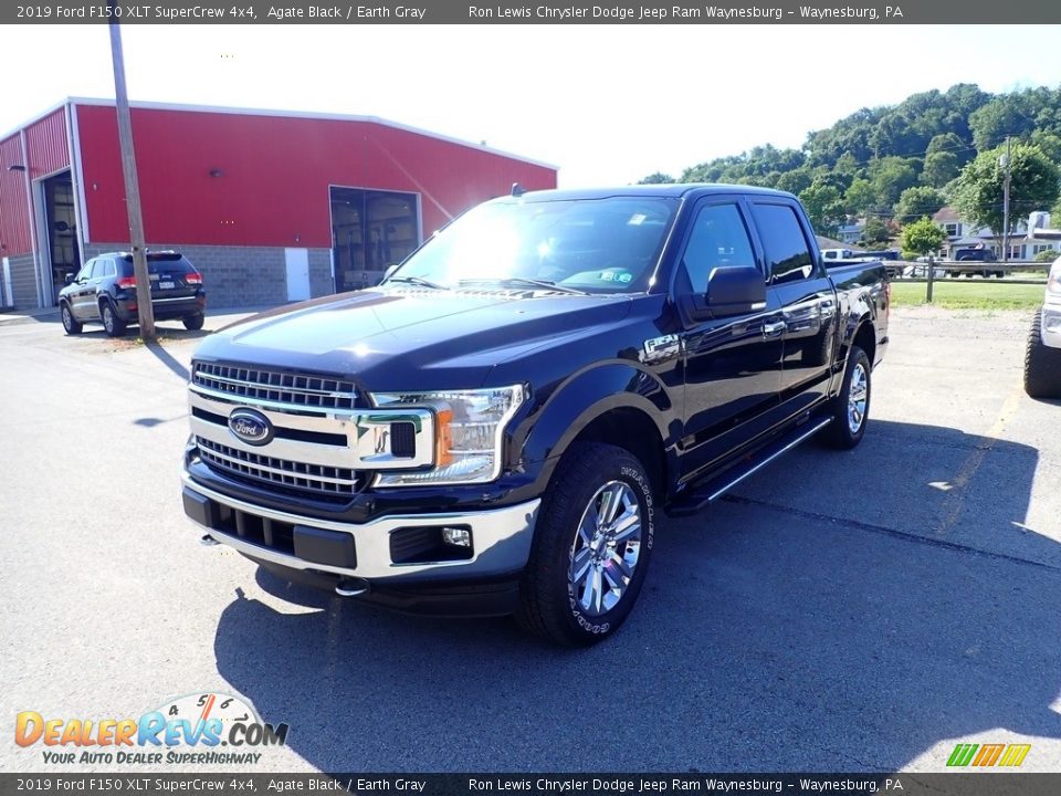 2019 Ford F150 XLT SuperCrew 4x4 Agate Black / Earth Gray Photo #1