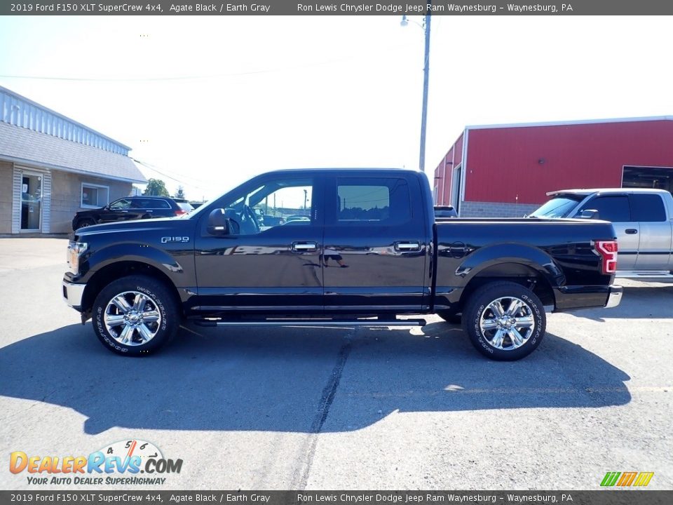 2019 Ford F150 XLT SuperCrew 4x4 Agate Black / Earth Gray Photo #2