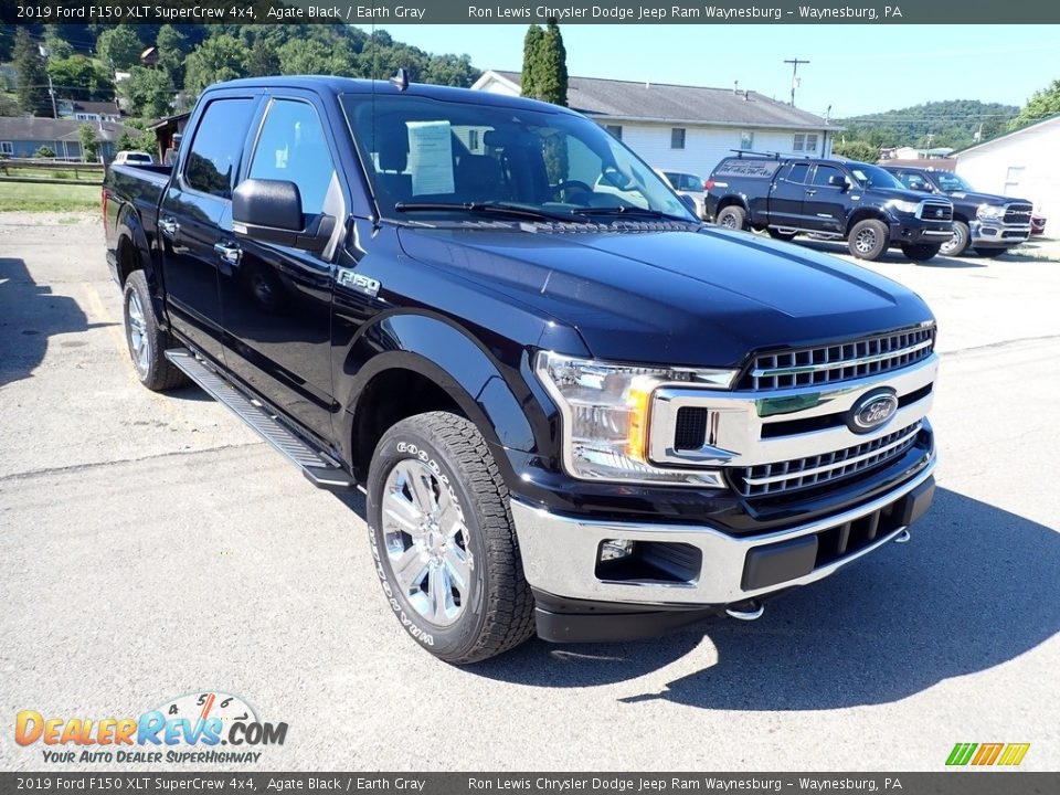 2019 Ford F150 XLT SuperCrew 4x4 Agate Black / Earth Gray Photo #7