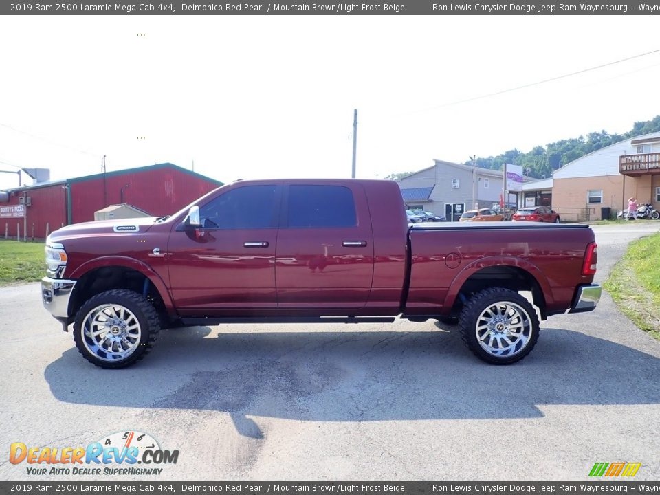 2019 Ram 2500 Laramie Mega Cab 4x4 Delmonico Red Pearl / Mountain Brown/Light Frost Beige Photo #3