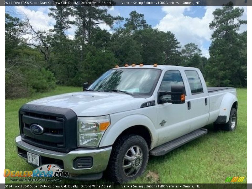 2014 Ford F350 Super Duty XL Crew Cab Dually Oxford White / Steel Photo #1