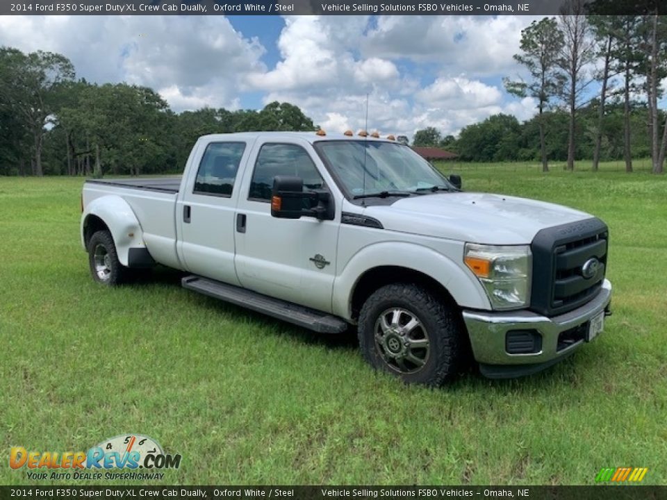 2014 Ford F350 Super Duty XL Crew Cab Dually Oxford White / Steel Photo #29