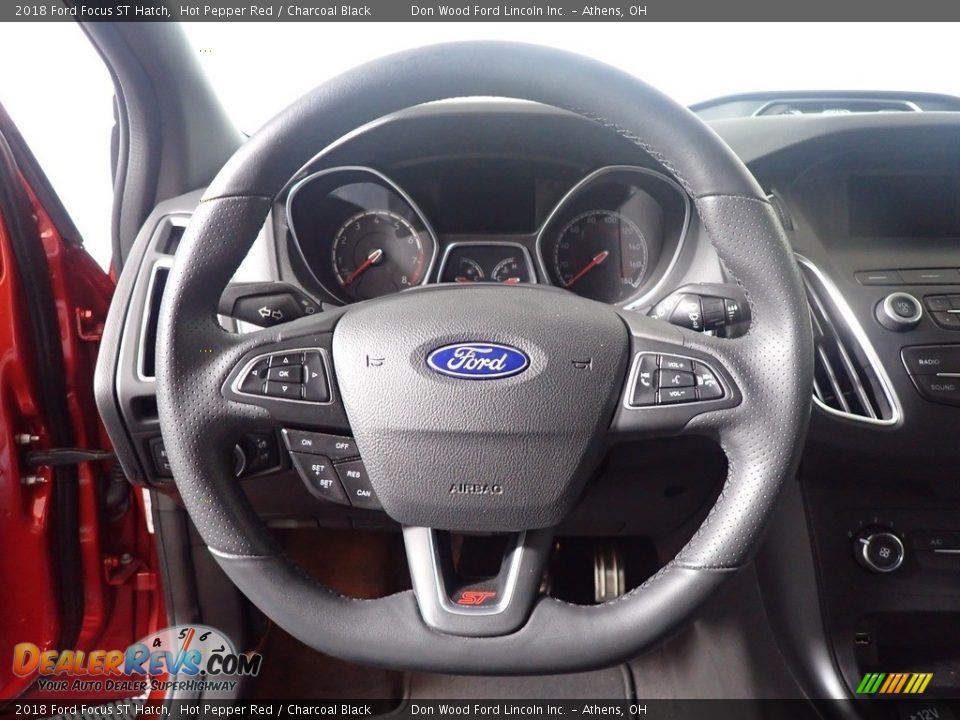 2018 Ford Focus ST Hatch Hot Pepper Red / Charcoal Black Photo #27