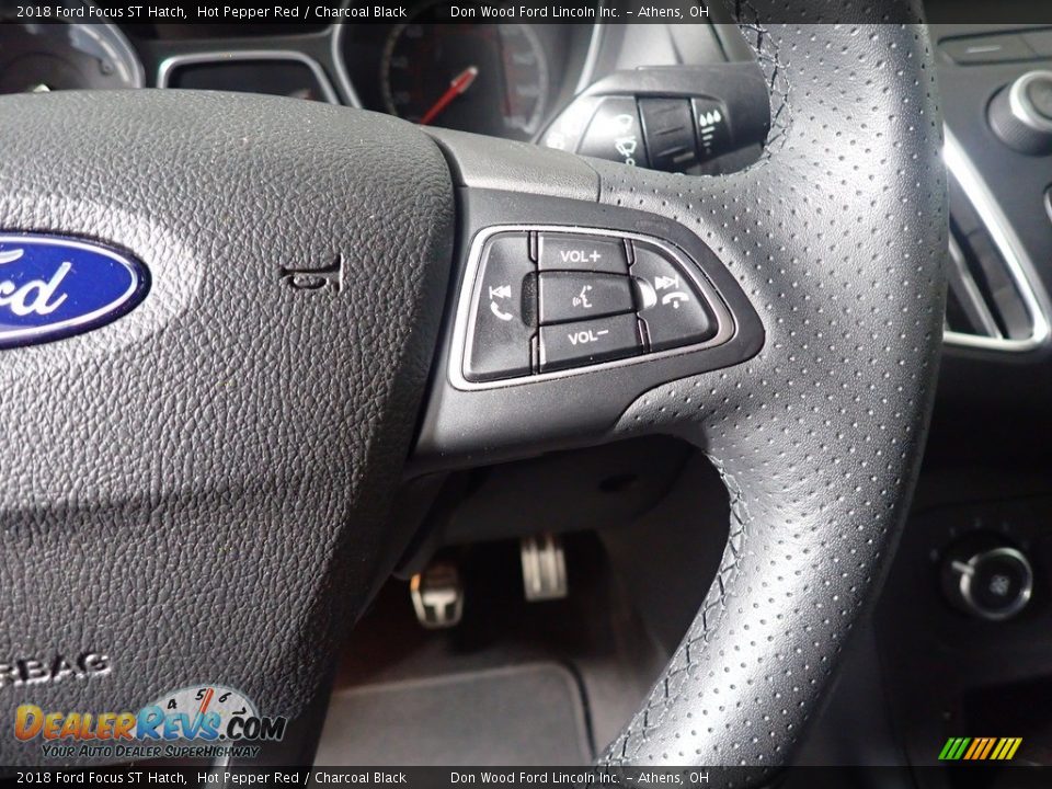 2018 Ford Focus ST Hatch Hot Pepper Red / Charcoal Black Photo #30