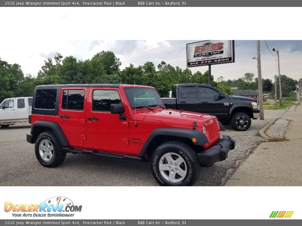 2016 Jeep Wrangler Unlimited Sport 4x4 Firecracker Red / Black Photo #2