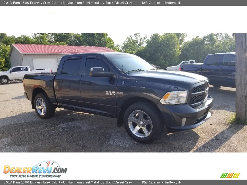 2013 Ram 1500 Express Crew Cab 4x4 Maximum Steel Metallic / Black/Diesel Gray Photo #1