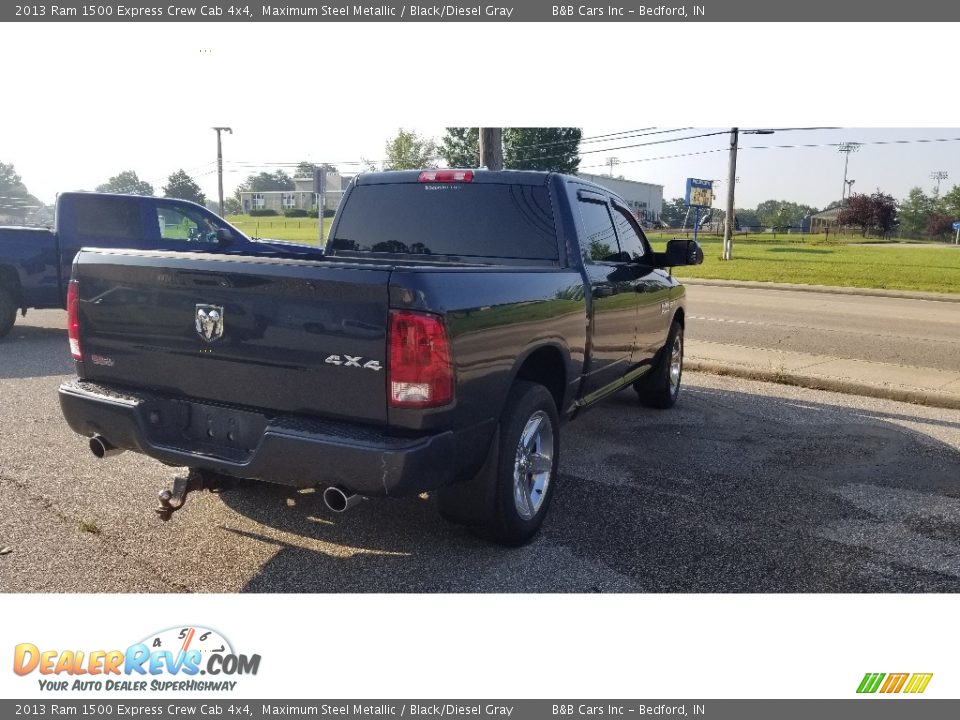 2013 Ram 1500 Express Crew Cab 4x4 Maximum Steel Metallic / Black/Diesel Gray Photo #8