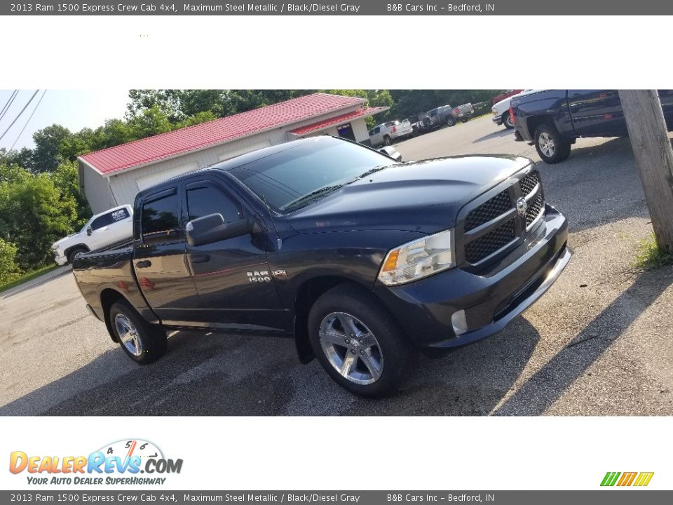 2013 Ram 1500 Express Crew Cab 4x4 Maximum Steel Metallic / Black/Diesel Gray Photo #22