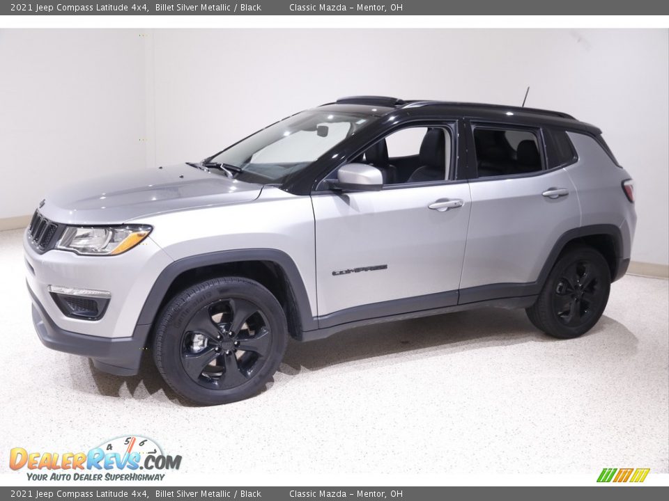 2021 Jeep Compass Latitude 4x4 Billet Silver Metallic / Black Photo #3