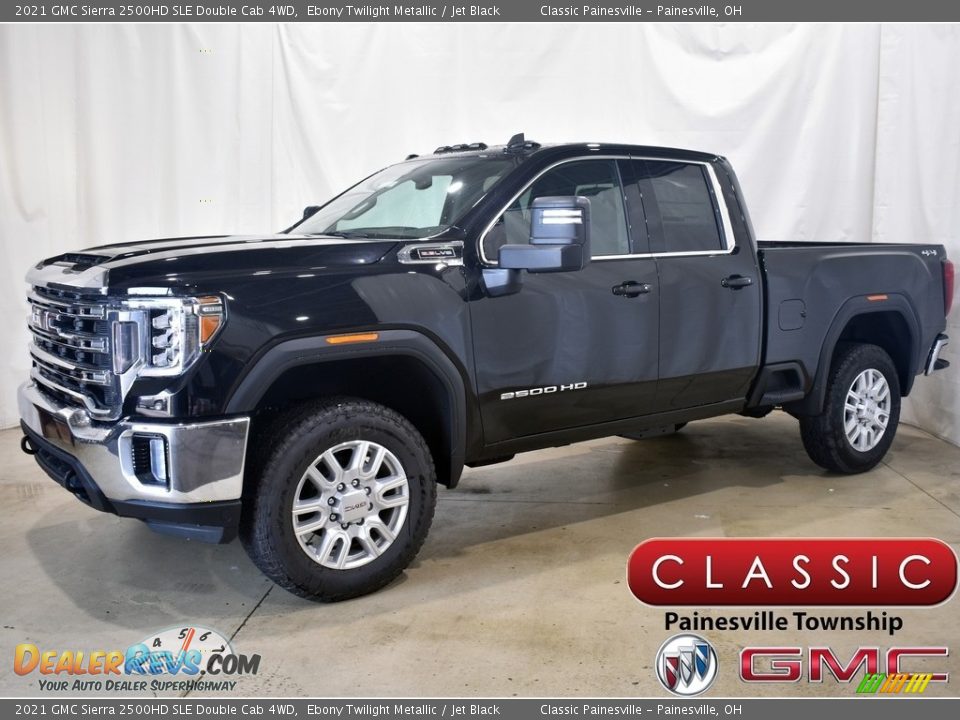 2021 GMC Sierra 2500HD SLE Double Cab 4WD Ebony Twilight Metallic / Jet Black Photo #1