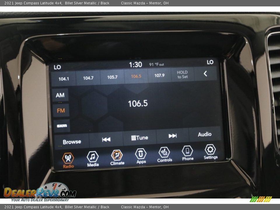 2021 Jeep Compass Latitude 4x4 Billet Silver Metallic / Black Photo #10