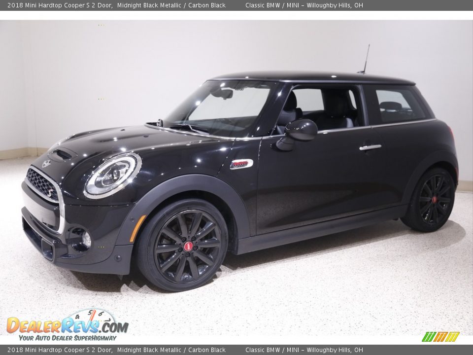 2018 Mini Hardtop Cooper S 2 Door Midnight Black Metallic / Carbon Black Photo #3