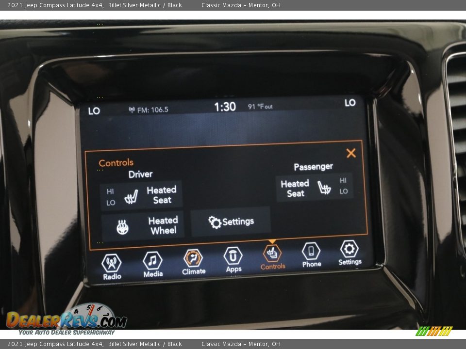 2021 Jeep Compass Latitude 4x4 Billet Silver Metallic / Black Photo #12