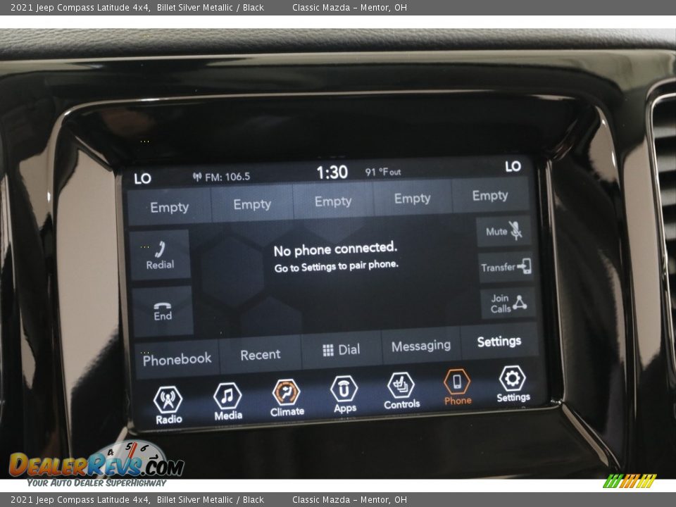 2021 Jeep Compass Latitude 4x4 Billet Silver Metallic / Black Photo #13