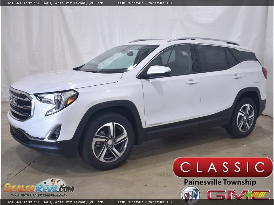 2021 GMC Terrain SLT AWD White Frost Tricoat / Jet Black Photo #1