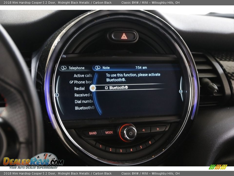 2018 Mini Hardtop Cooper S 2 Door Midnight Black Metallic / Carbon Black Photo #12