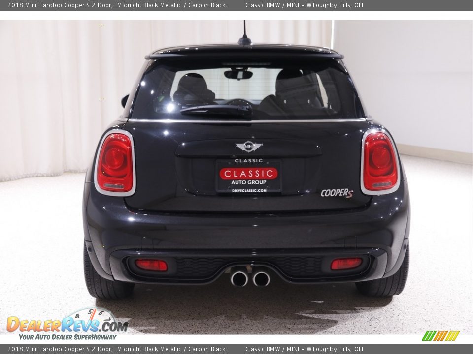 2018 Mini Hardtop Cooper S 2 Door Midnight Black Metallic / Carbon Black Photo #19