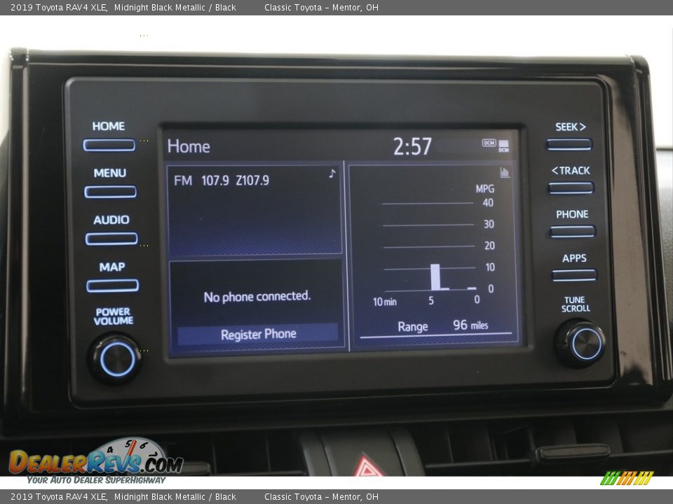 2019 Toyota RAV4 XLE Midnight Black Metallic / Black Photo #10
