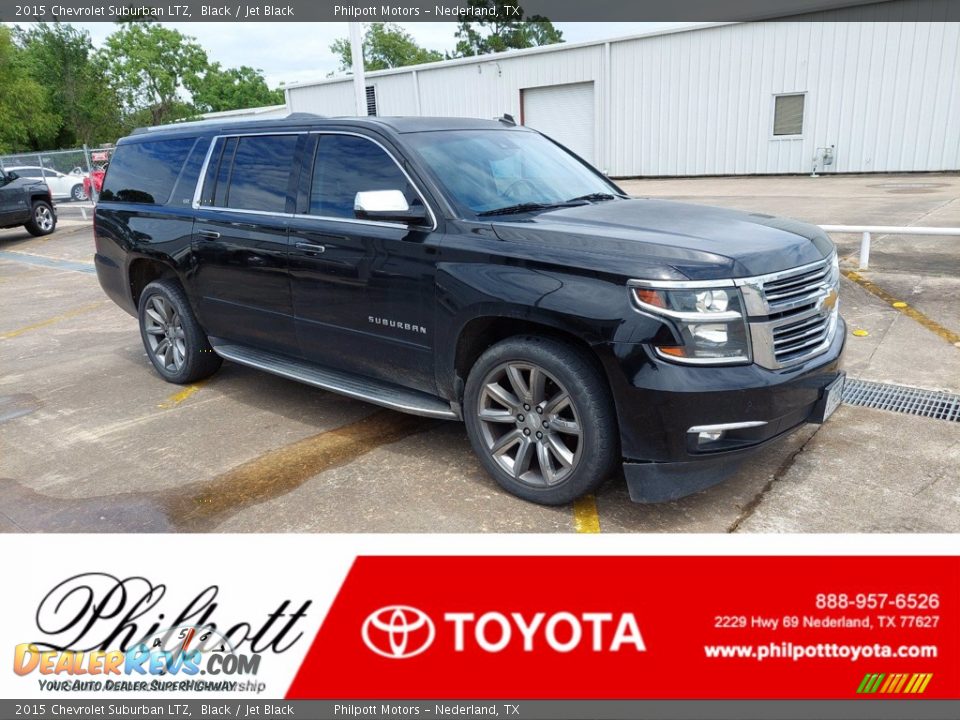 2015 Chevrolet Suburban LTZ Black / Jet Black Photo #1