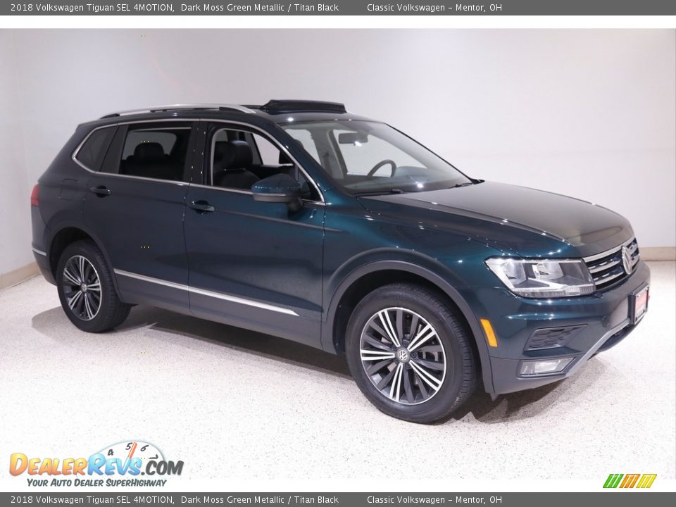 2018 Volkswagen Tiguan SEL 4MOTION Dark Moss Green Metallic / Titan Black Photo #1