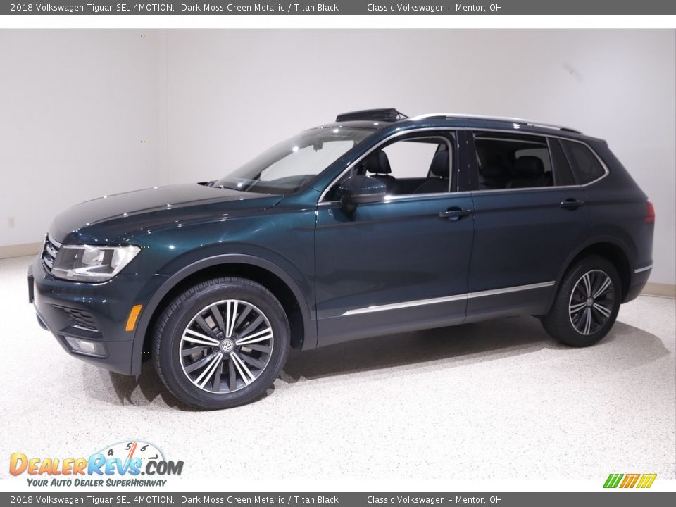 2018 Volkswagen Tiguan SEL 4MOTION Dark Moss Green Metallic / Titan Black Photo #3
